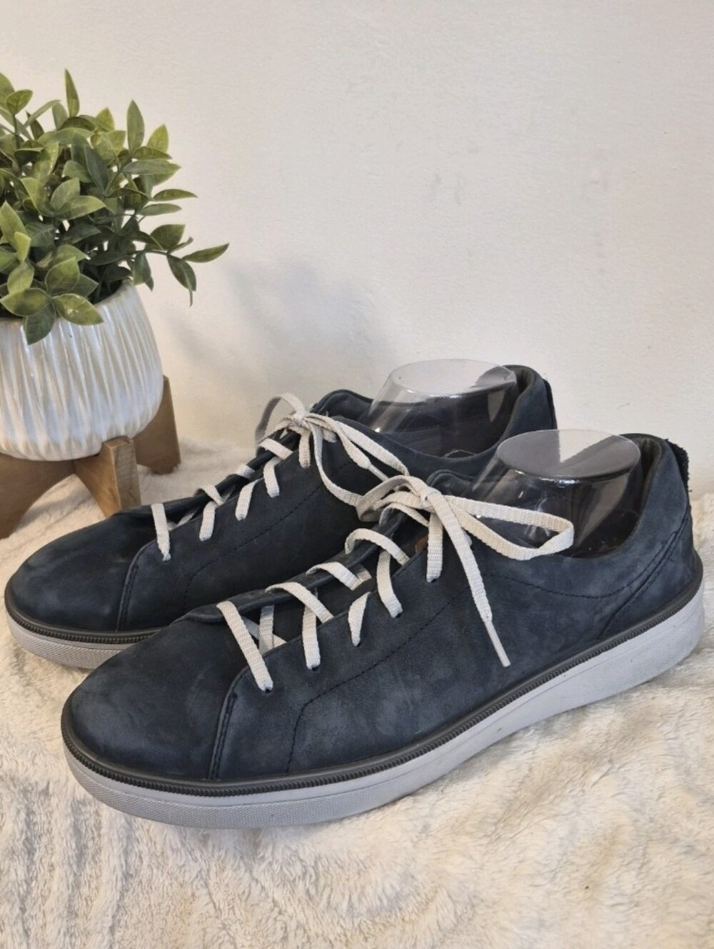 Johnston & Murphy XC4 Foust Sneakers Blue Leather Lace-Up Waterproof Men's Sz 12